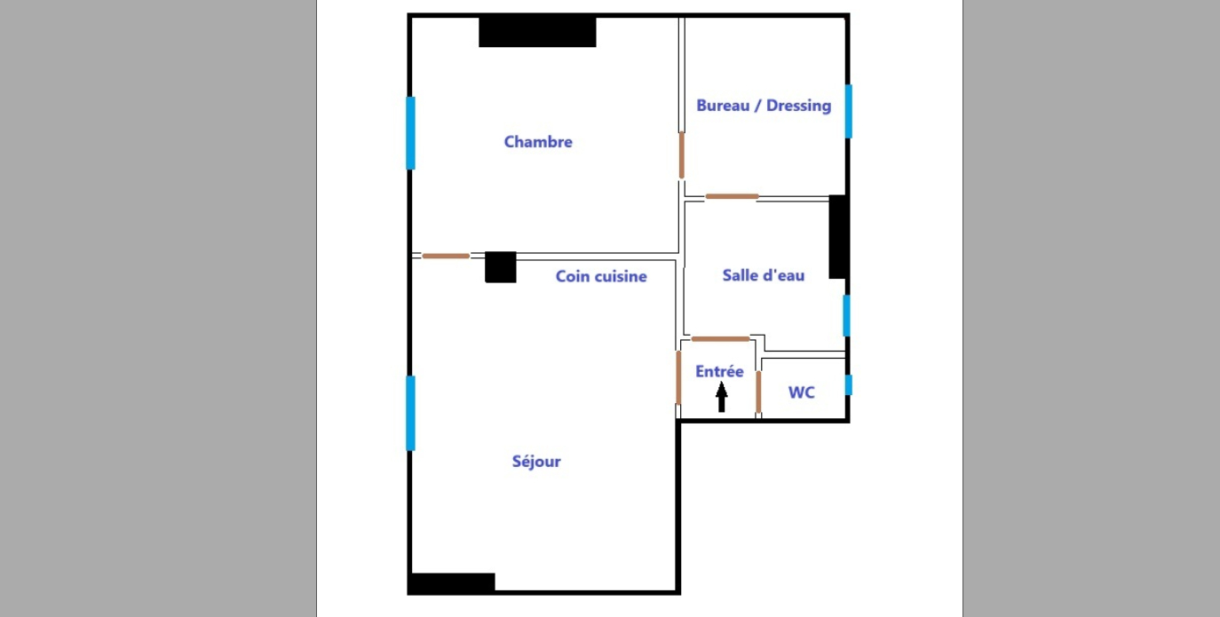 Appartement Saint Ouen Sur Seine 2 pièce(s) 38 m2